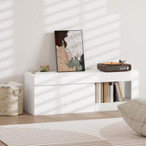 TV komoda s 2 vrata i otvorenom policom 140 × 40 × 48 cm, bijela