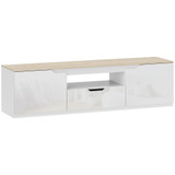 TV komoda s 3 pretinca i ladicom 160 × 38 × 43 cm, prirodno drvo
