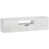 TV komoda s 3 pretinca i ladicom 160 × 38 × 43 cm, bijela