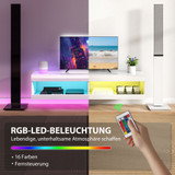TV komoda zidna s RGB LED osvjetljenjem 140 × 40 × 30 cm, bijela, visoki sjaj