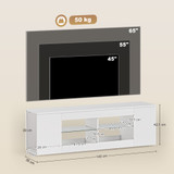 TV komoda sa 6 pretinaca 140 × 35 × 42,5 cm, bijela