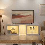 TV komoda s RGB LED osvjetljenjem 160 × 35 × 52 cm, bijela