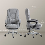 Kancelarijska stolica s masažom i osloncem za noge, siva