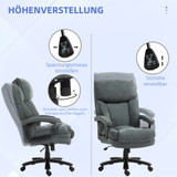 Kancelarijska stolica velika, nosivost 200 kg, siva