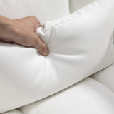 Ergonomska kancelarijska stolica s osloncem za noge, bijela