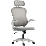 Ergonomska kancelarijska stolica s mrežastim naslonom, siva