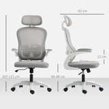 Ergonomska kancelarijska stolica s mrežastim naslonom, siva