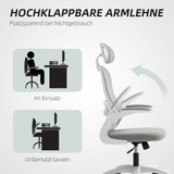 Ergonomska kancelarijska stolica s mrežastim naslonom, siva