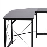 Ugaoni radni stol L-oblika 150 × 150 × 76 cm, crni