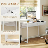 Radni stol s 2 ladice 100 × 50 × 75 cm, bijeli