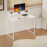Sklopivi radni stol s postoljem za monitor 100 × 48 × 87,5 cm, bijeli