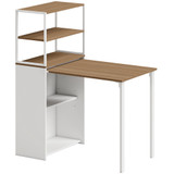 Sklopivi radni stol s 4 police 105 × 60 × 127 cm, boja drveta