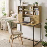 Radni stol s 4 ladice i policama 105 × 60 × 142 cm, boja drveta