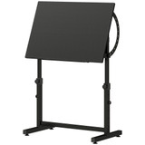 Crtaći stol podesive visine i nagiba 90 × 60 × 70–90 cm, crni