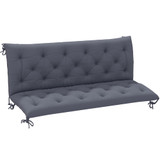 Jastuk za vrtnu klupu s naslonom 150 × 98 × 8 cm, tamnosiva