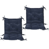 Set 2 jastuka za stolice s naslonom 98 × 50 × 8 cm, tamnoplava