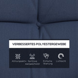 Set jastuka za vrtnu klupu 150 × 50 cm, 4 dijela, tamnoplava