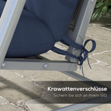 Set jastuka za vrtnu klupu 150 × 50 cm, 4 dijela, tamnoplava