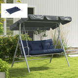 Set jastuka za vrtnu klupu 150 × 50 cm, 4 dijela, tamnoplava