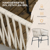 Set od 2 vrtne stolice u boho stilu s jastucima, bež