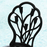 Bistro set od aluminija, stol Ø 60 × 67 cm i 2 sklopive stolice, crni