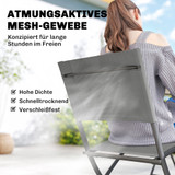 Set vrtnog namještaja, stol i 4 sklopive stolice 112 × 67 × 71 cm, siva