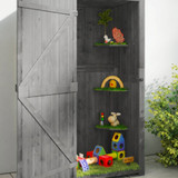 Vrtni ormar za alat 77 × 54,2 × 179 cm, siva i zelena