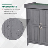Vrtni ormar za alat s dvokrilnim vratima 74 × 43 × 88 cm, siva