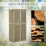 Vrtni ormar za alat s kosim krovom 87 × 46,5 × 160 cm, boja drveta