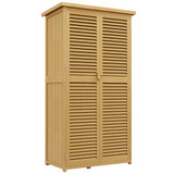 Vrtni ormar za alat s 2 vrata i bravom 87 × 46,5 × 160 cm, svijetložuti