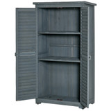 Vrtni ormar od jelovine s 3 police 87 × 46,5 × 160 cm, siva