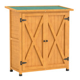 Vrtni ormar za alat s 2 vrata 110 × 55 × 117 cm, žuti