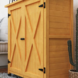 Vrtni ormar za alat s 2 vrata 110 × 55 × 117 cm, žuti