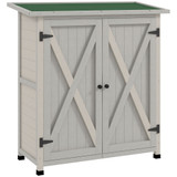 Vrtni ormar za alat s 2 vrata 110 × 55 × 117 cm, svijetlosiva