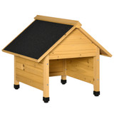 Drvena garaža za robotsku kosilicu 75 × 76 × 70 cm, žuta