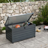 Vrtna kutija za jastuke 311 l, 120 × 62 × 66 cm, tamnosiva