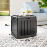 Vrtna kutija za odlaganje 121 l, 56 × 45 × 53 cm, crna