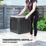 Vrtna kutija za odlaganje 121 l, 56 × 45 × 53 cm, crna