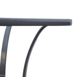 Bistro stol od kaljenog stakla i metala 68,5 × 68,5 × 84 cm, crni