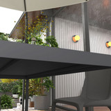 Vrtni stol od aluminija 145 × 90 × 74 cm, tamnosiva