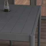 Vrtni stol od aluminija 145 × 90 × 74 cm, tamnosiva