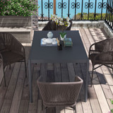 Vrtni stol od aluminija 145 × 90 × 74 cm, tamnosiva
