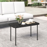 Pomoćni stol za vanjski prostor 90 × 50 × 43 cm, crni