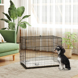 Transporter za pse sklopivi s 2 vrata 75 × 48,5 × 53 cm, crni