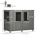 Transporter za pse s 2 vrata i zasunima 114 × 60 × 82 cm, siva