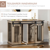 Transporter za pse s 2 vrata 120 × 60 × 88,5 cm, boja hrasta
