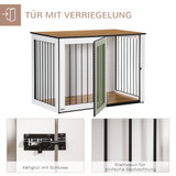 Transporter za pse s 1 vratima 106 × 60 × 76 cm, hrast i bijela