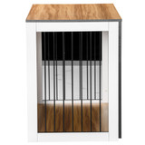 Transporter za pse s 1 vratima 106 × 60 × 76 cm, hrast i bijela