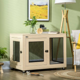 Transporter za pse s 2 vrata 94 × 60 × 71,5 cm, boja hrasta i crna
