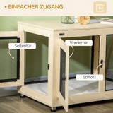 Transporter za pse s 2 vrata 94 × 60 × 71,5 cm, boja hrasta i crna